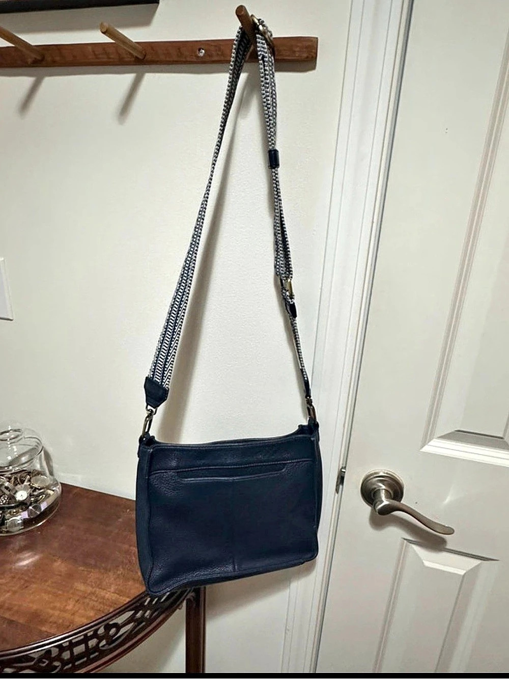 HOBO Leather Crossbody Bag in Blue